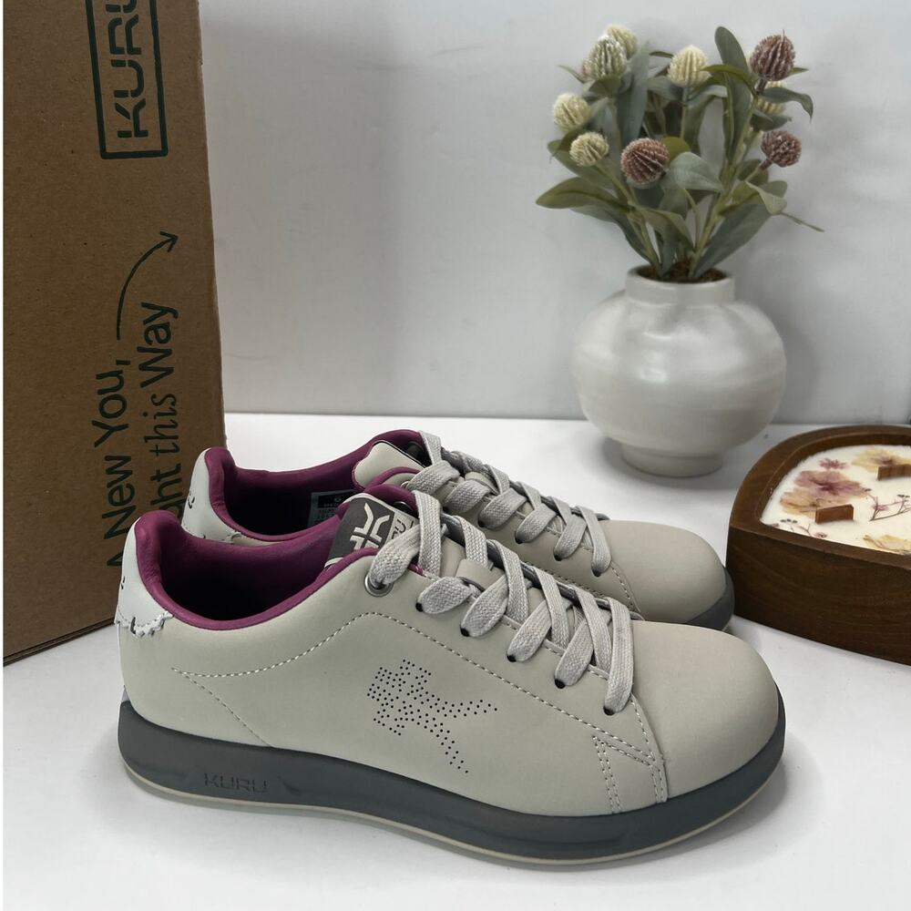 Kuru ROAM Atla Canvas SlipOn Sneaker Sand Pebble Women 6M NWB Plantar Fasciitis